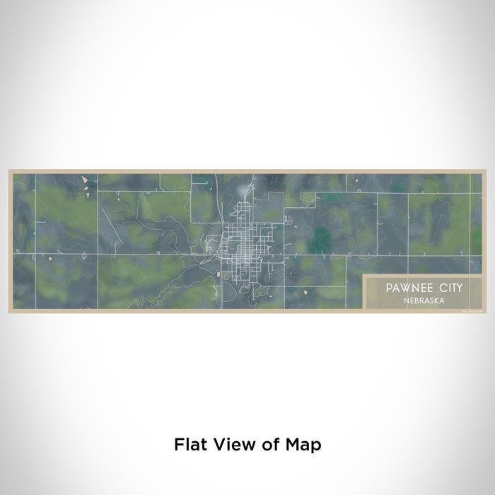 Flat View of Map Custom Pawnee City Nebraska Map Enamel Mug in Afternoon