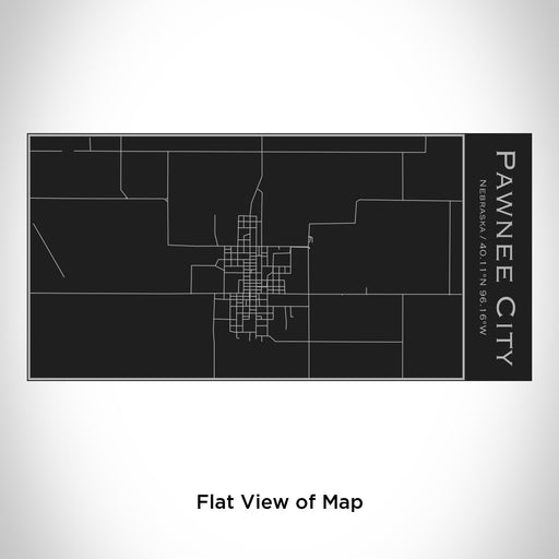 Rendered View of Pawnee City Nebraska Map Engraving on 17oz Stainless Steel Insulated Cola Bottle in Black