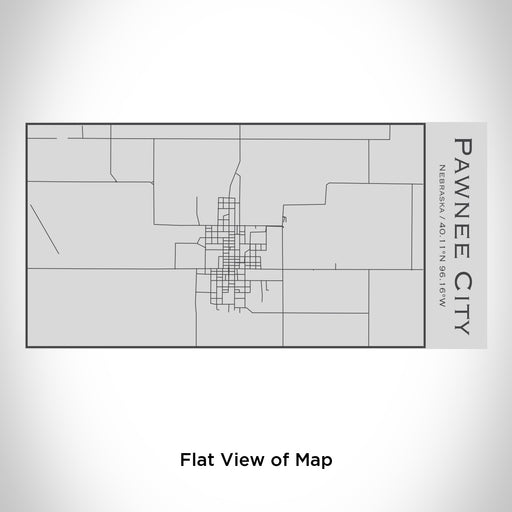 Rendered View of Pawnee City Nebraska Map Engraving on 17oz Stainless Steel Insulated Cola Bottle