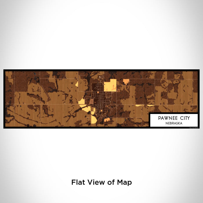 Flat View of Map Custom Pawnee City Nebraska Map Enamel Mug in Ember
