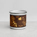 Front View Custom Pawnee City Nebraska Map Enamel Mug in Ember