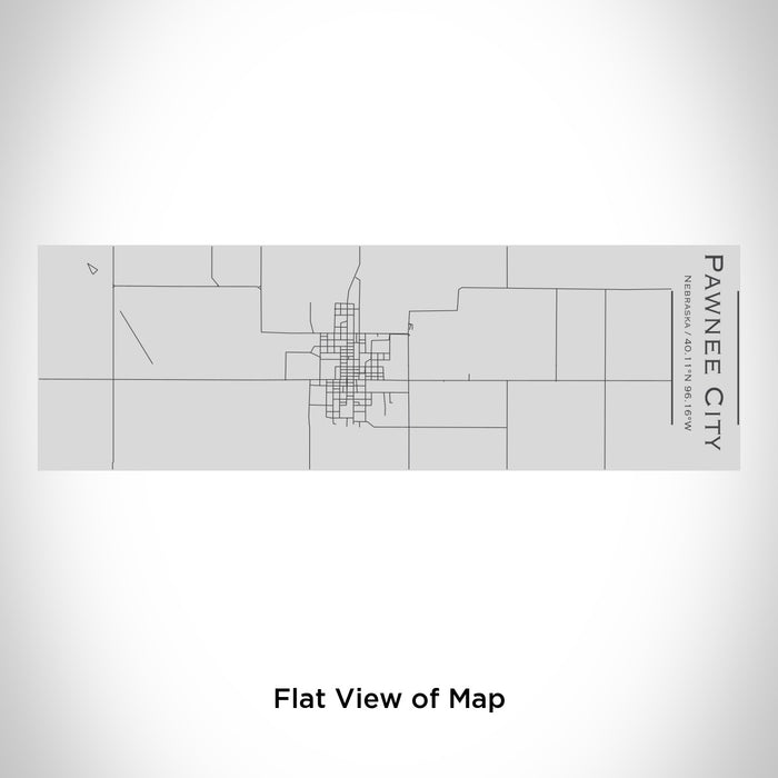 Rendered View of Pawnee City Nebraska Map Engraving on 10oz Stainless Steel Insulated Cup with Sipping Lid