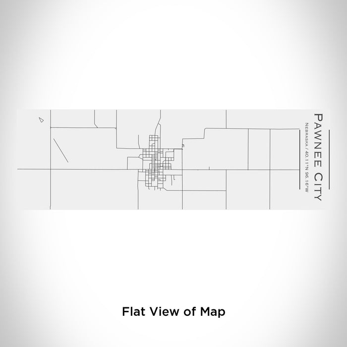 Rendered View of Pawnee City Nebraska Map Engraving on 10oz Stainless Steel Insulated Cup with Sliding Lid in White