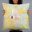 Person holding 22x22 Custom Pawnee City Nebraska Map Throw Pillow in Woodblock