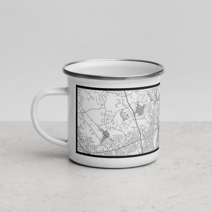 Left View Custom Pawtucket Rhode Island Map Enamel Mug in Classic