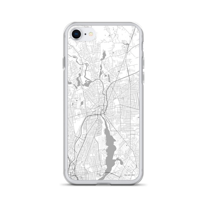 Custom Pawtucket Rhode Island Map iPhone SE Phone Case in Classic