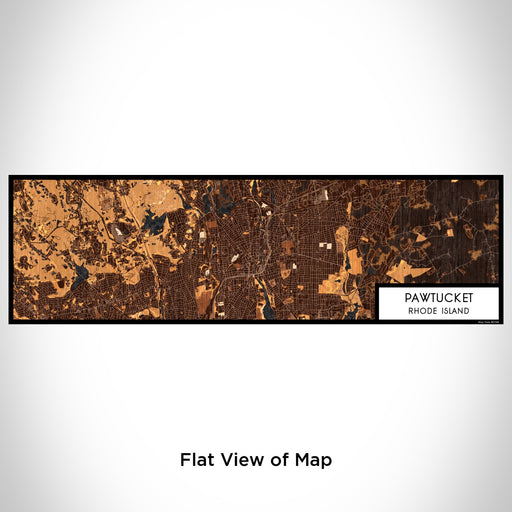 Flat View of Map Custom Pawtucket Rhode Island Map Enamel Mug in Ember