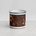 Front View Custom Pawtucket Rhode Island Map Enamel Mug in Ember
