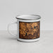 Left View Custom Pawtucket Rhode Island Map Enamel Mug in Ember
