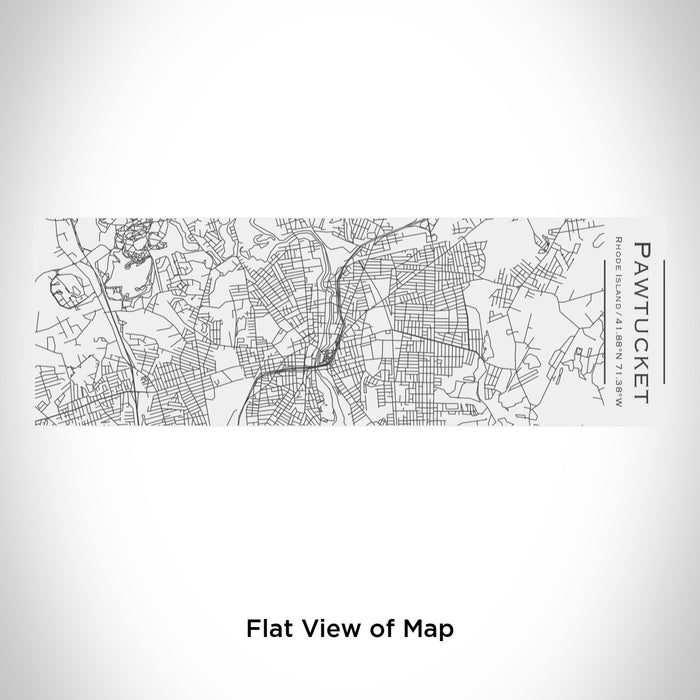 Rendered View of Pawtucket Rhode Island Map Engraving on 10oz Stainless Steel Insulated Cup with Sliding Lid in White