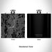 Rendered View of Pawtucket Rhode Island Map Engraving on 6oz Stainless Steel Flask in Black