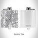 Rendered View of Pawtucket Rhode Island Map Engraving on 6oz Stainless Steel Flask in White
