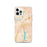 Custom Pawtucket Rhode Island Map iPhone 12 Pro Phone Case in Watercolor
