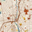 Pawtucket Rhode Island Map Print in Woodblock Style Zoomed In Close Up Showing Details