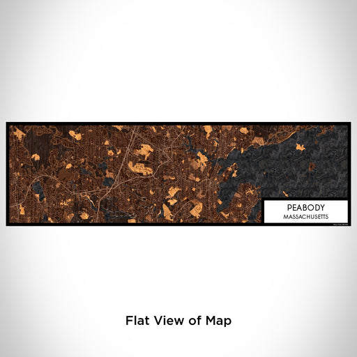 Flat View of Map Custom Peabody Massachusetts Map Enamel Mug in Ember
