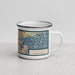 Right View Custom Peabody Massachusetts Map Enamel Mug in Woodblock