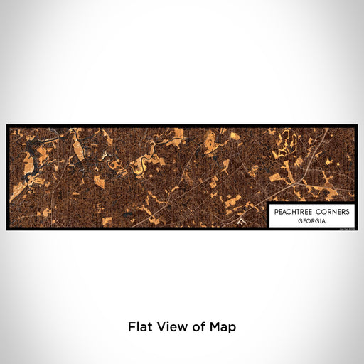 Flat View of Map Custom Peachtree Corners Georgia Map Enamel Mug in Ember