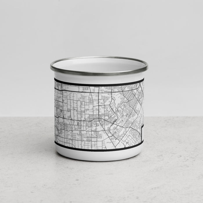 Front View Custom Pearland Texas Map Enamel Mug in Classic