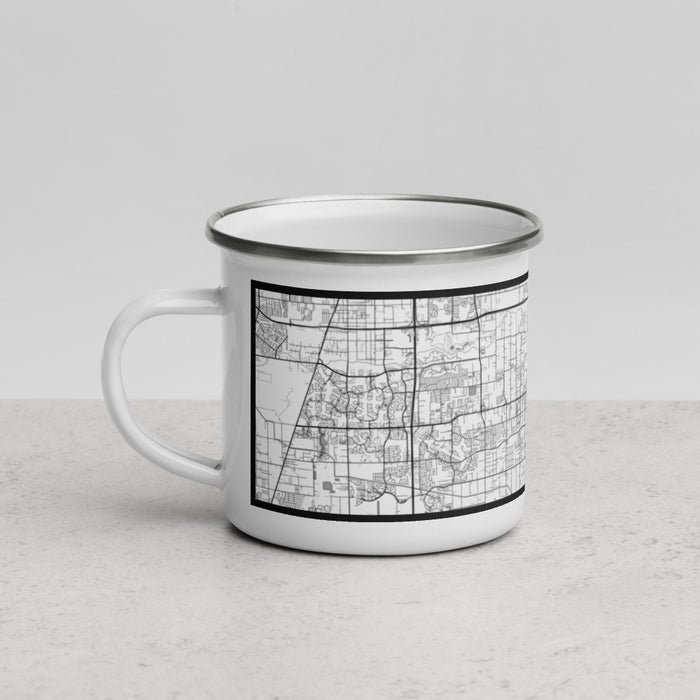 Left View Custom Pearland Texas Map Enamel Mug in Classic