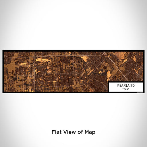 Flat View of Map Custom Pearland Texas Map Enamel Mug in Ember