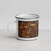Left View Custom Pearland Texas Map Enamel Mug in Ember
