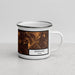 Right View Custom Pearland Texas Map Enamel Mug in Ember