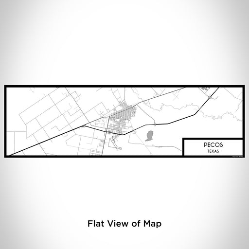 Flat View of Map Custom Pecos Texas Map Enamel Mug in Classic
