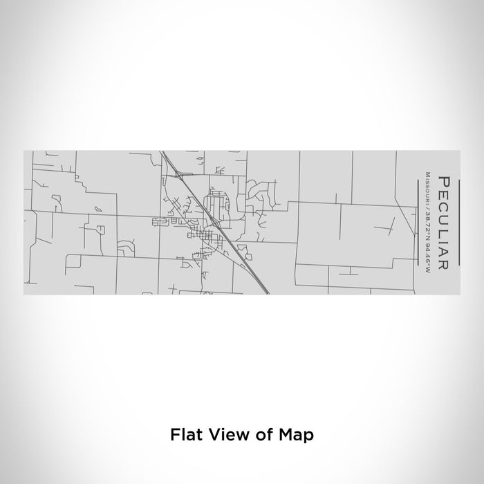 Rendered View of Peculiar Missouri Map Engraving on 10oz Stainless Steel Insulated Cup with Sipping Lid