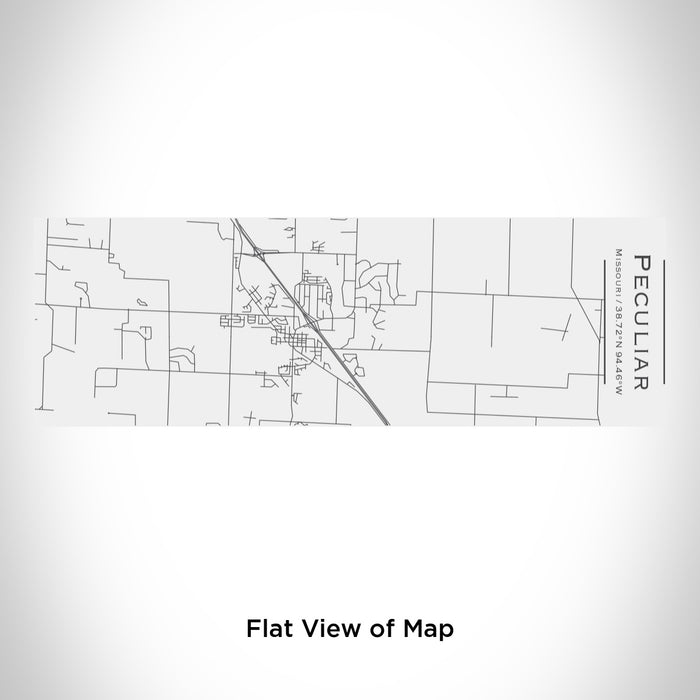 Rendered View of Peculiar Missouri Map Engraving on 10oz Stainless Steel Insulated Cup with Sliding Lid in White