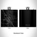Rendered View of Peculiar Missouri Map Engraving on 6oz Stainless Steel Flask in Black