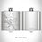 Rendered View of Peculiar Missouri Map Engraving on 6oz Stainless Steel Flask