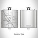 Rendered View of Peculiar Missouri Map Engraving on 6oz Stainless Steel Flask