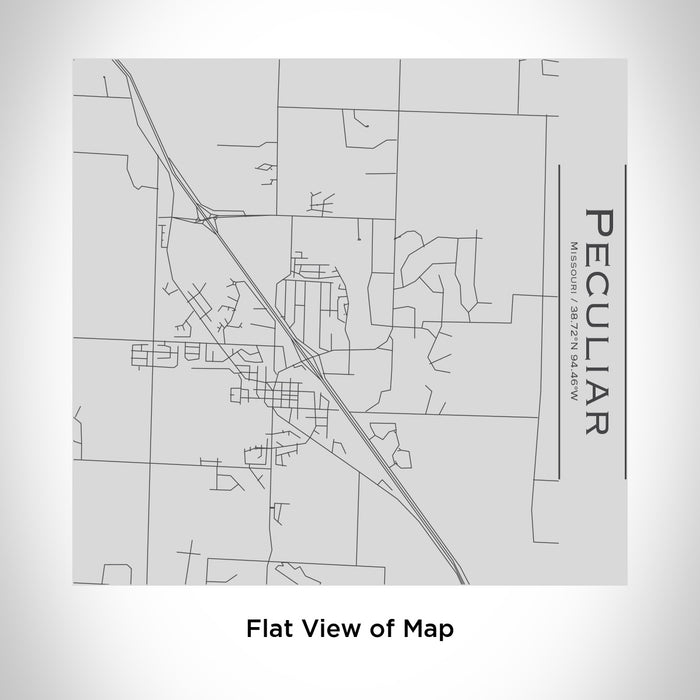 Rendered View of Peculiar Missouri Map Engraving on 17oz Stainless Steel Insulated Tumbler