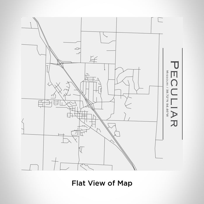 Rendered View of Peculiar Missouri Map Engraving on 17oz Stainless Steel Insulated Tumbler in White