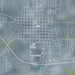 Pella Iowa Map Print in Afternoon Style Zoomed In Close Up Showing Details