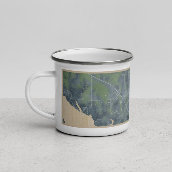 Left View Custom Pella Iowa Map Enamel Mug in Afternoon
