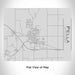 Rendered View of Pella Iowa Map Engraving on 20oz Stainless Steel Insulated Bottle with Bamboo Top