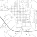 Pella Iowa Map Print in Classic Style Zoomed In Close Up Showing Details