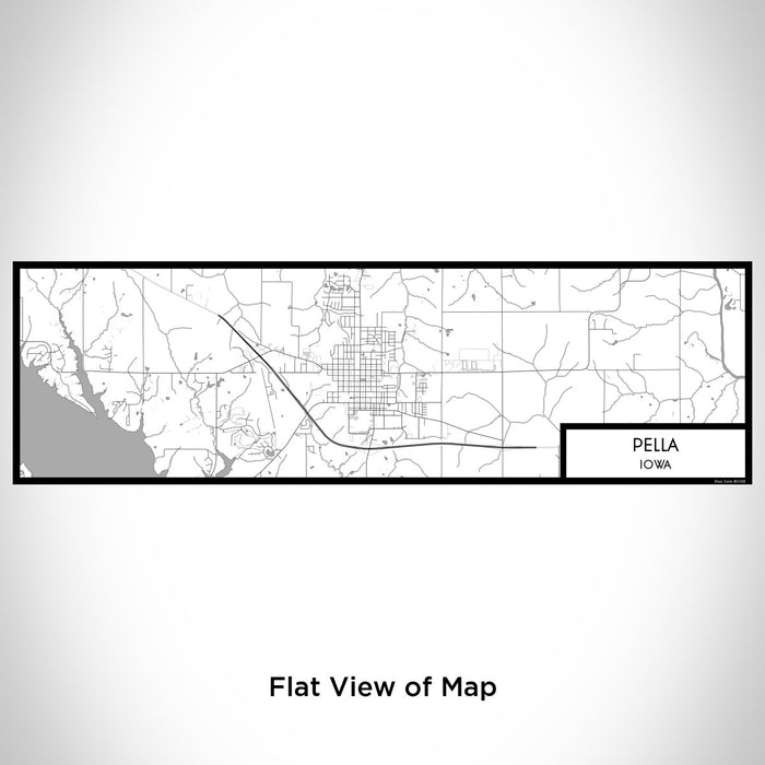 Flat View of Map Custom Pella Iowa Map Enamel Mug in Classic