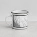 Left View Custom Pella Iowa Map Enamel Mug in Classic
