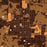 Pella Iowa Map Print in Ember Style Zoomed In Close Up Showing Details