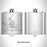 Rendered View of Pella Iowa Map Engraving on 6oz Stainless Steel Flask
