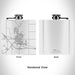 Rendered View of Pella Iowa Map Engraving on 6oz Stainless Steel Flask in White