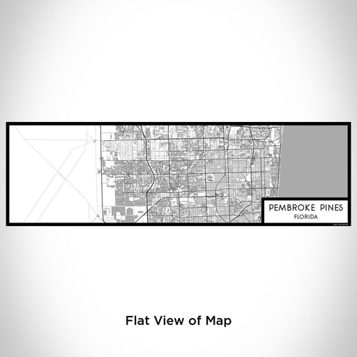 Flat View of Map Custom Pembroke Pines Florida Map Enamel Mug in Classic