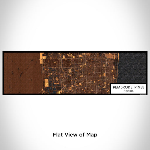 Flat View of Map Custom Pembroke Pines Florida Map Enamel Mug in Ember