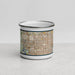 Front View Custom Pembroke Pines Florida Map Enamel Mug in Woodblock