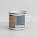 Right View Custom Pembroke Pines Florida Map Enamel Mug in Woodblock