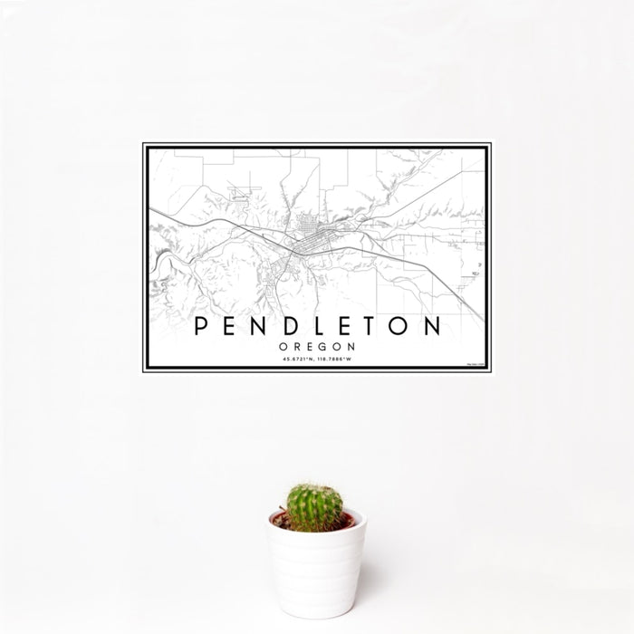 Pendleton - Oregon Map Print in Classic — JACE Maps