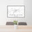24x36 Pendleton Oregon Map Print Lanscape Orientation in Classic Style Behind 2 Chairs Table and Potted Plant