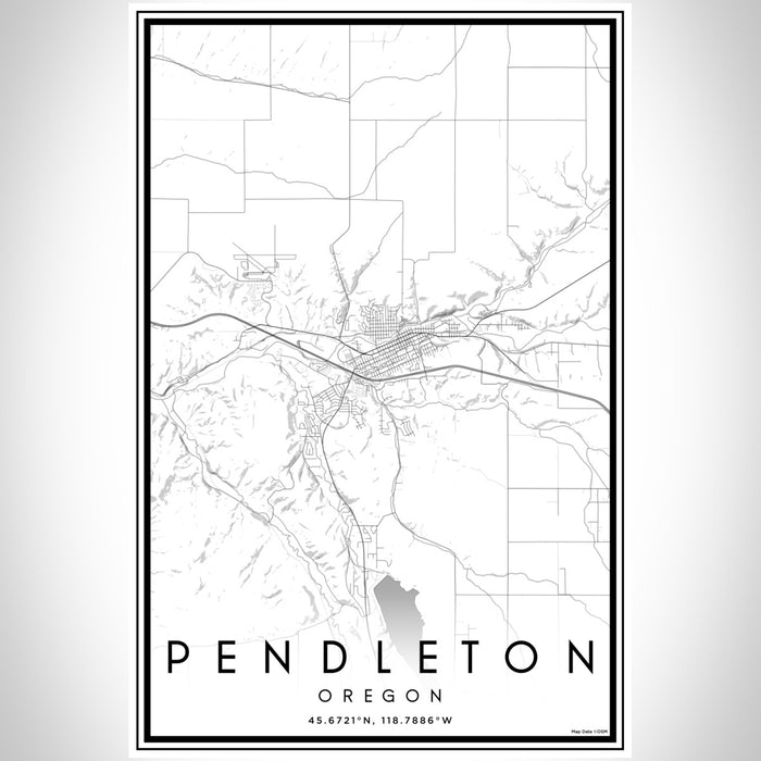 Pendleton - Oregon Map Print in Classic — JACE Maps